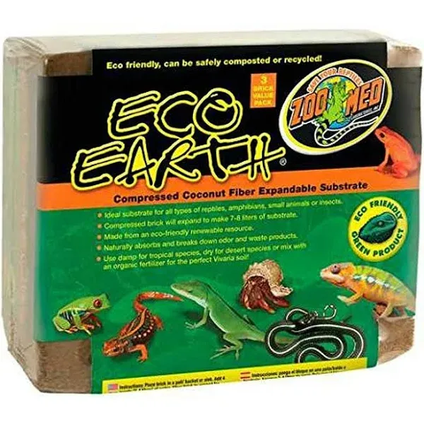 DBDPet Zoomed Eco Earth 3 Brick Compressed Coconut Fiber Substrate (1 Pack)