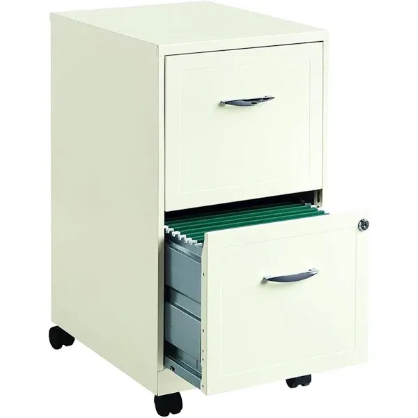 Space Solutions 18′′ Deep 2 Drawer Mobile Letter Width Vertical File Cabinet