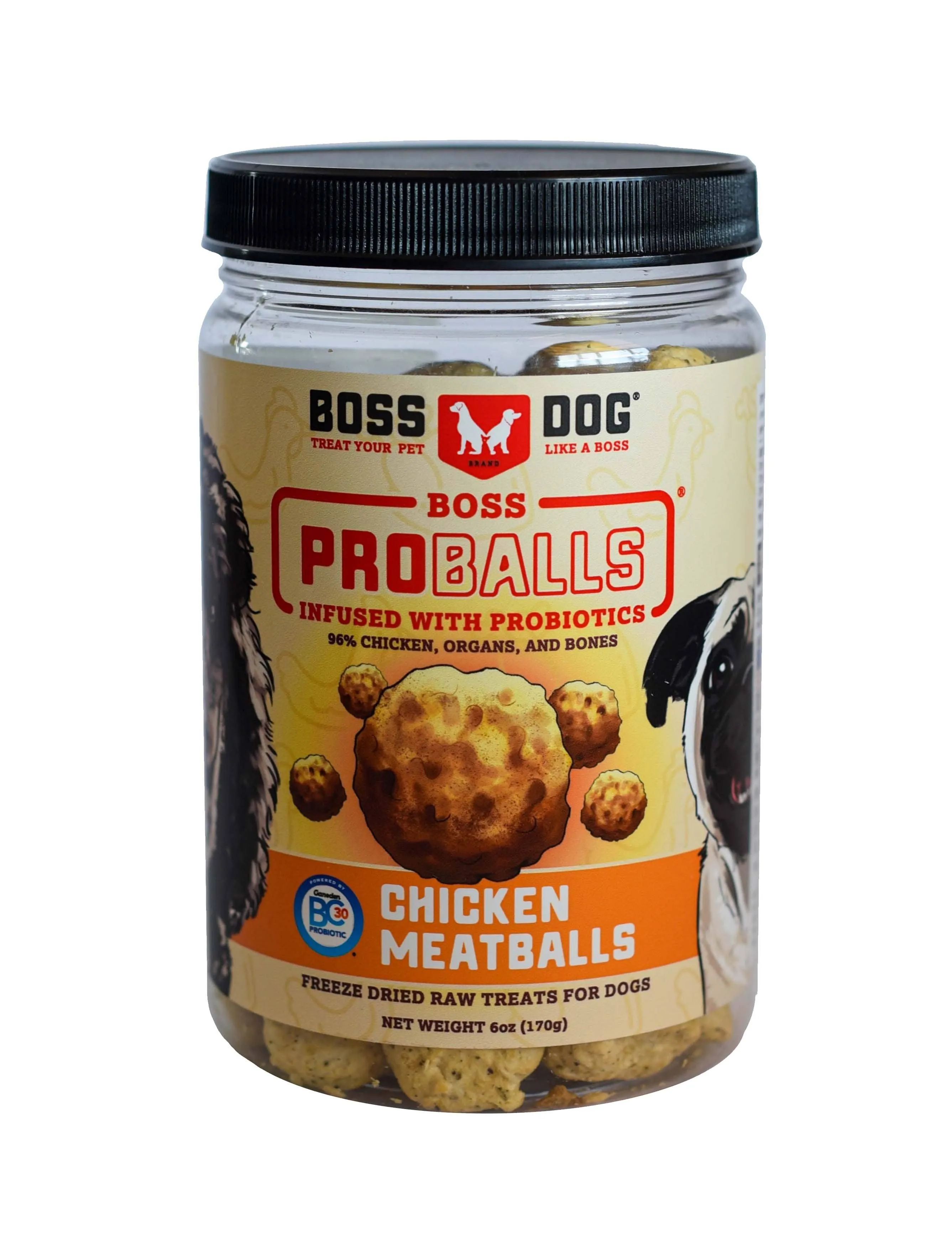 Boss Dog Proballs Chicken Meatball Freeze Dried Dog Treats (6 oz)