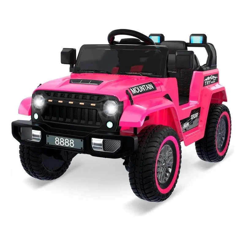 Electric 12V Battery Kids Ride On Car Toy Jeep 3 Speed Remote Control Music Pink