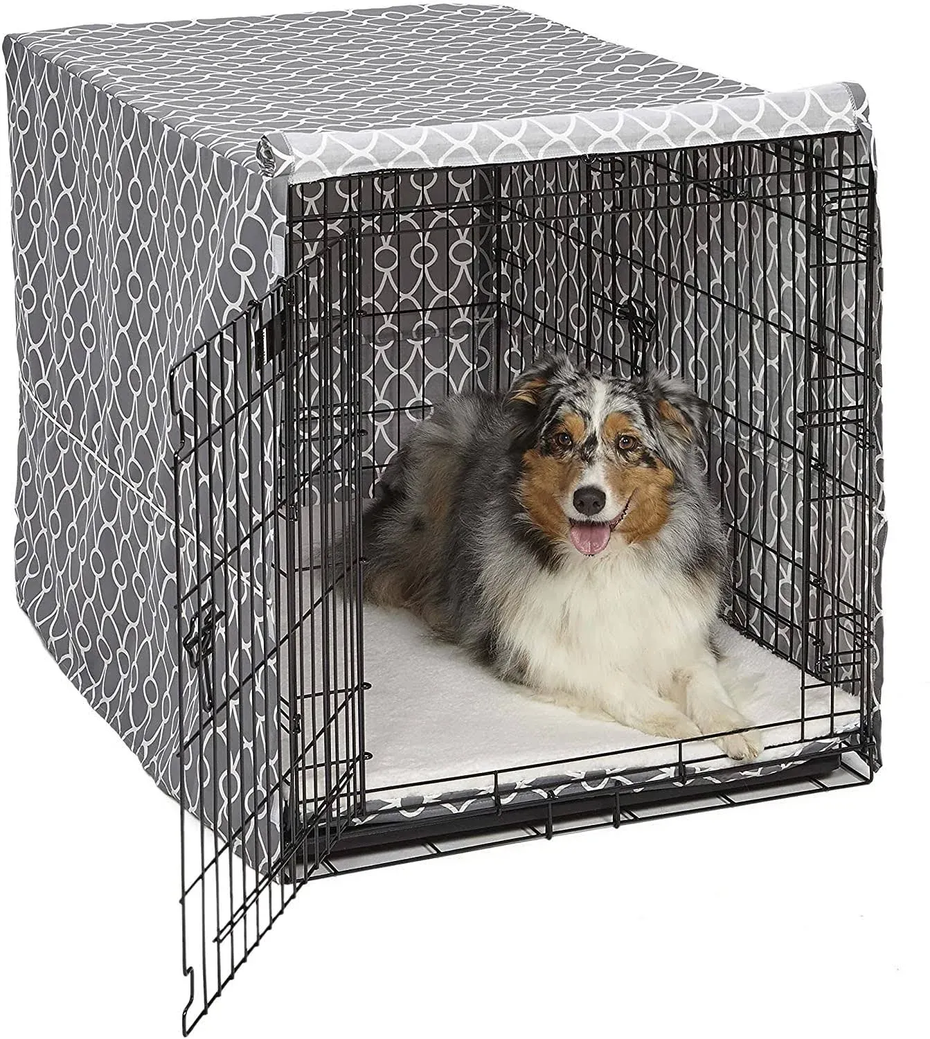 Midwest QuietTime Defender Covella Dog Crate Cover Gray 42&#034; x 28&#034; x 30&#034;