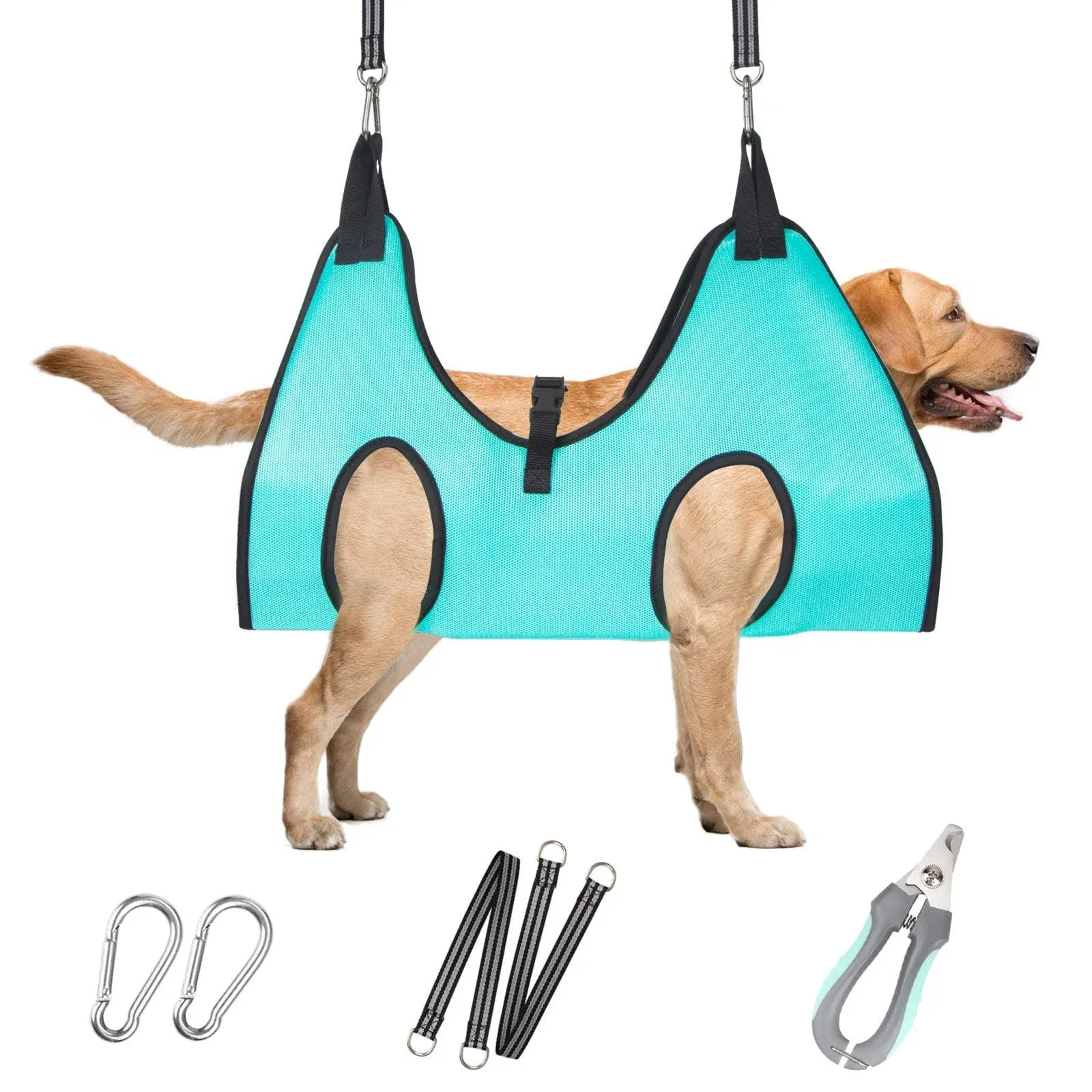 Dog Grooming Hammock - Upgrade Pet Grooming Harness for Nail Trimming (XL 80Lb)