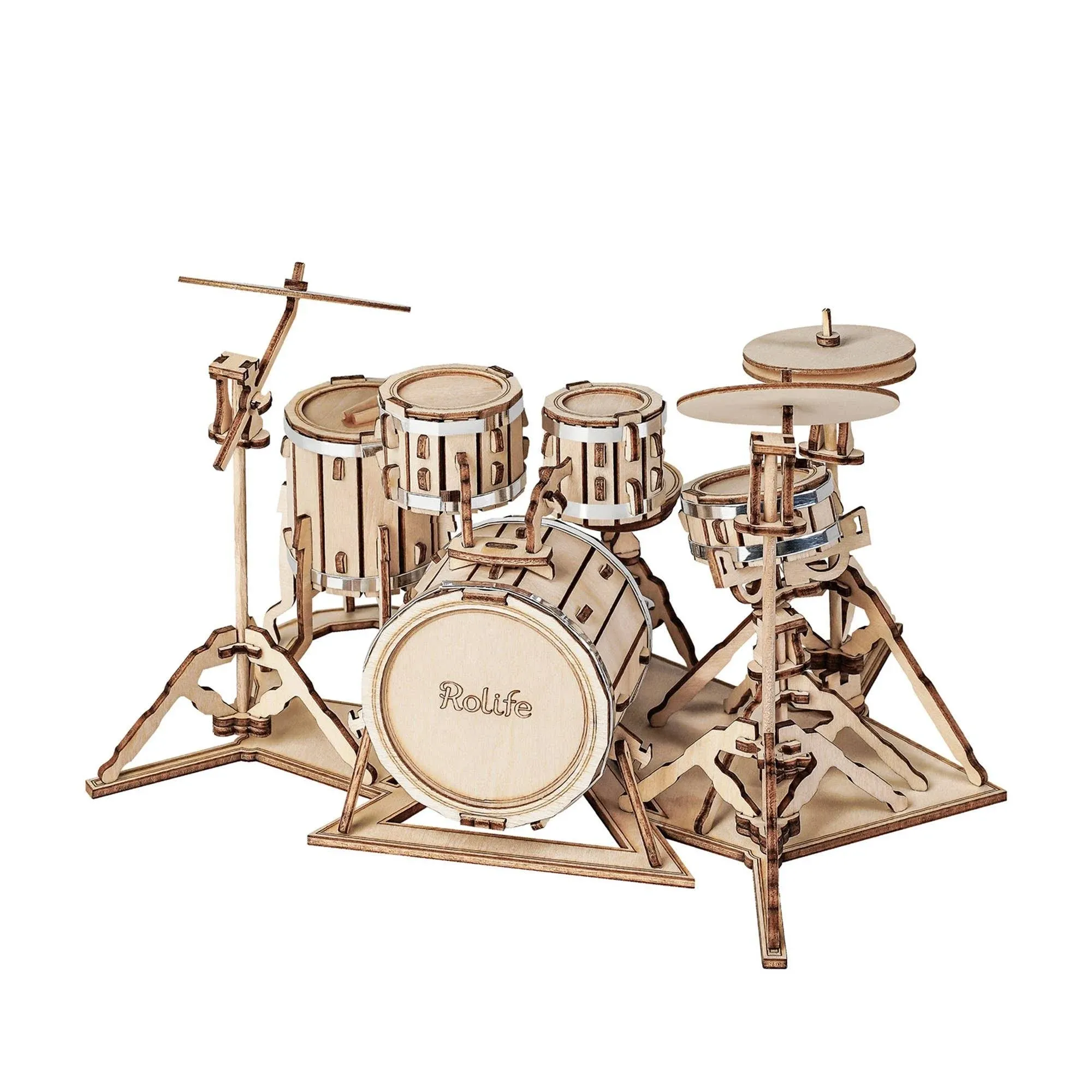 Hands Craft 3D Wooden Puzzle Drum Kit