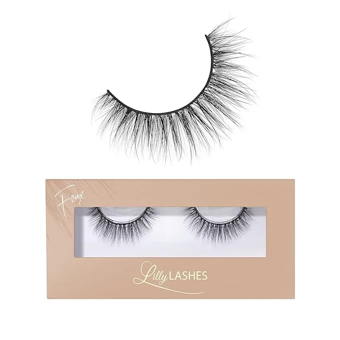 Lilly Lashes Everyday Minimal Faux Mink Lashes Fake Lashes Natural Look Faux Wispy Lashes Mink Fake Eyelashes To Be Worn With Eye Glasses Natural Lashes 13 mm Reusable Up to 20 Times