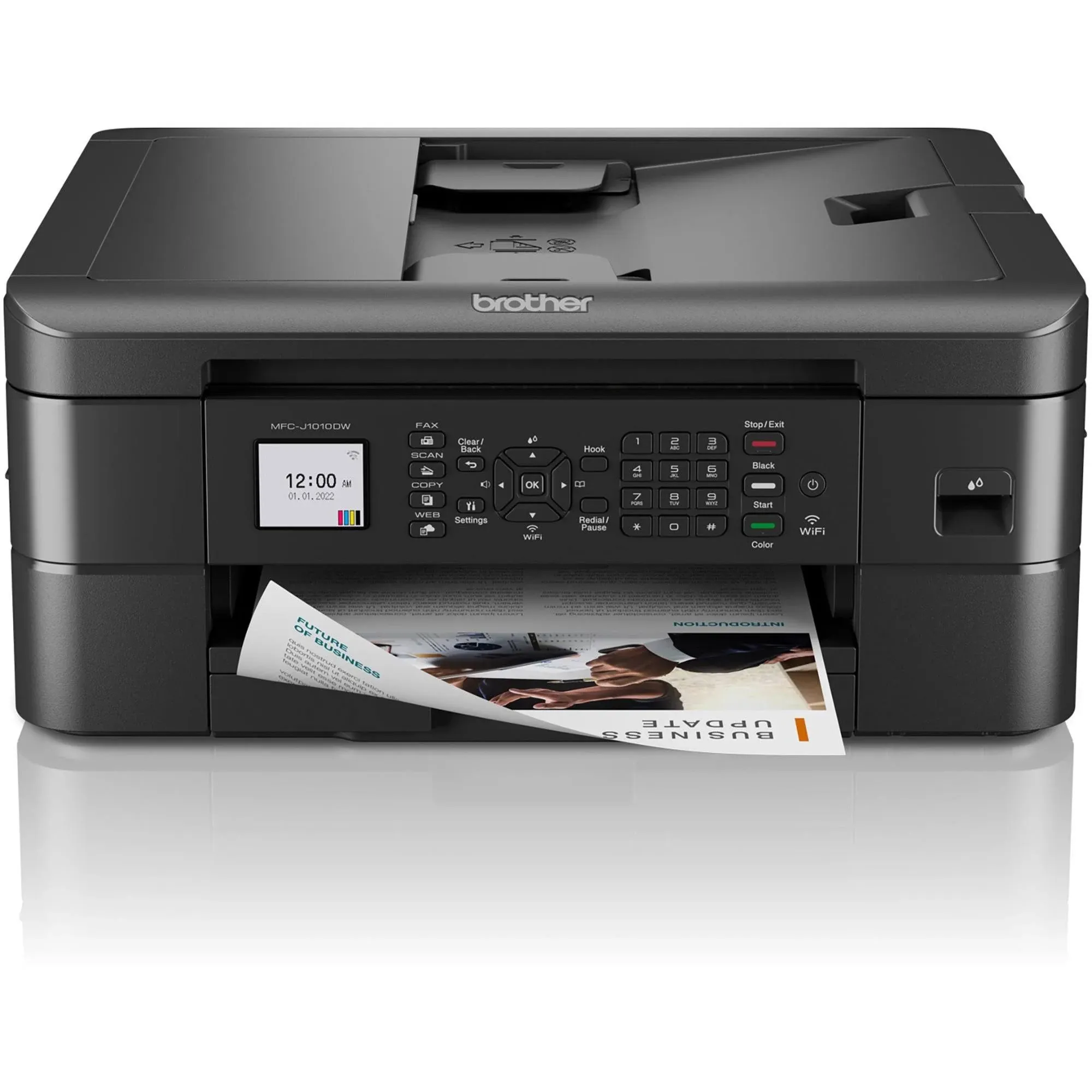 Brother MFCJ1010DW Wireless Color All-in-One Inkjet Printer, Refresh Subscription Eligible