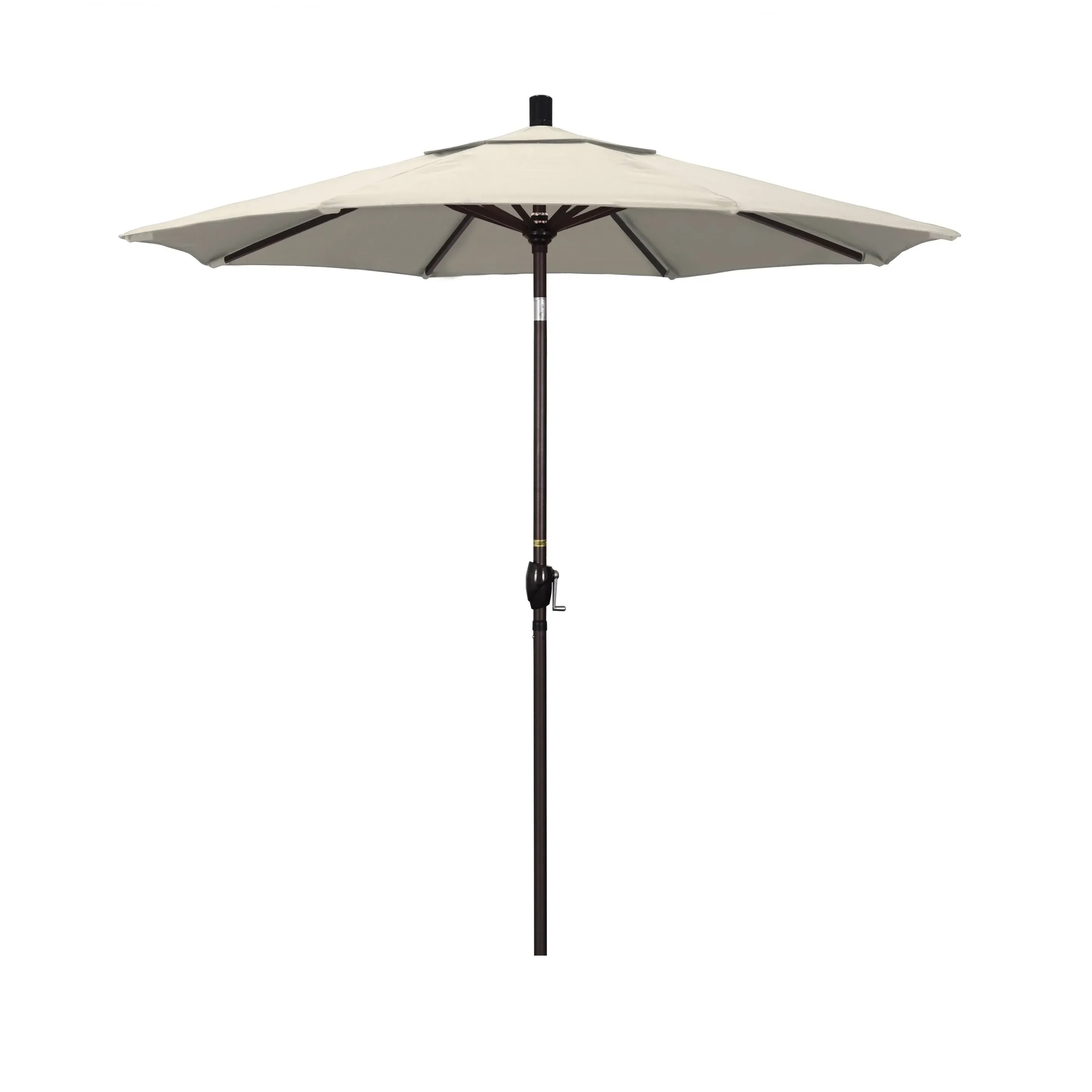 California Umbrella 7.5' Pacific Trail Series Patio Umbrella With Bronze Aluminum Pole Aluminum Ribs Push Button Tilt Crank Lift With Olefin Beige Fabric - California Umbrella GSPT758117-F22