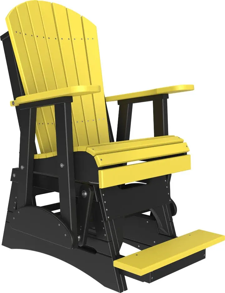 LuxCraft Recycled Plastic 2' Adirondack Glider Chair