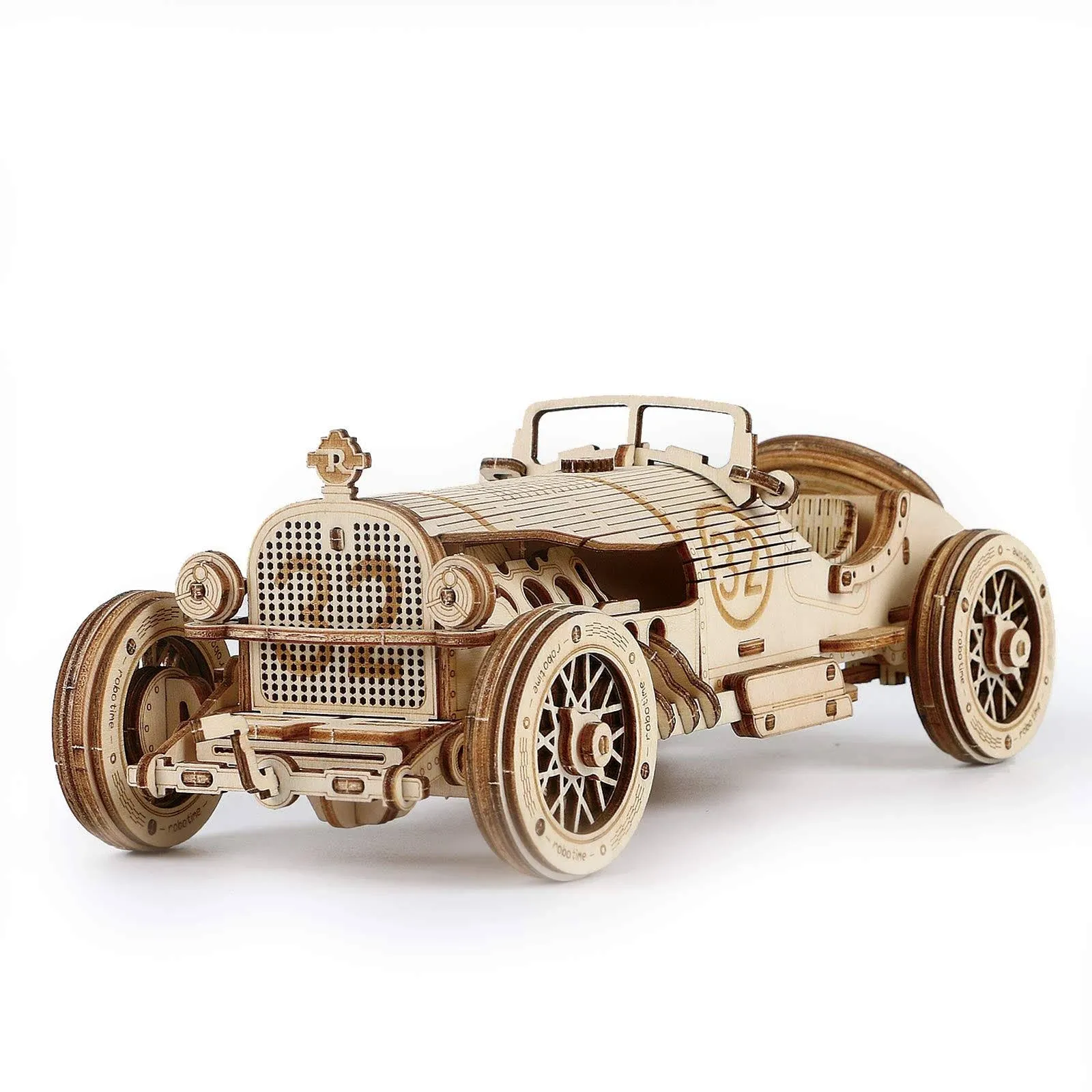 ROBOTIME Model Car Kits - Wooden 3D Puzzles - Model Cars to Build for Adults 1:16 Scale Model Grand Prix Car