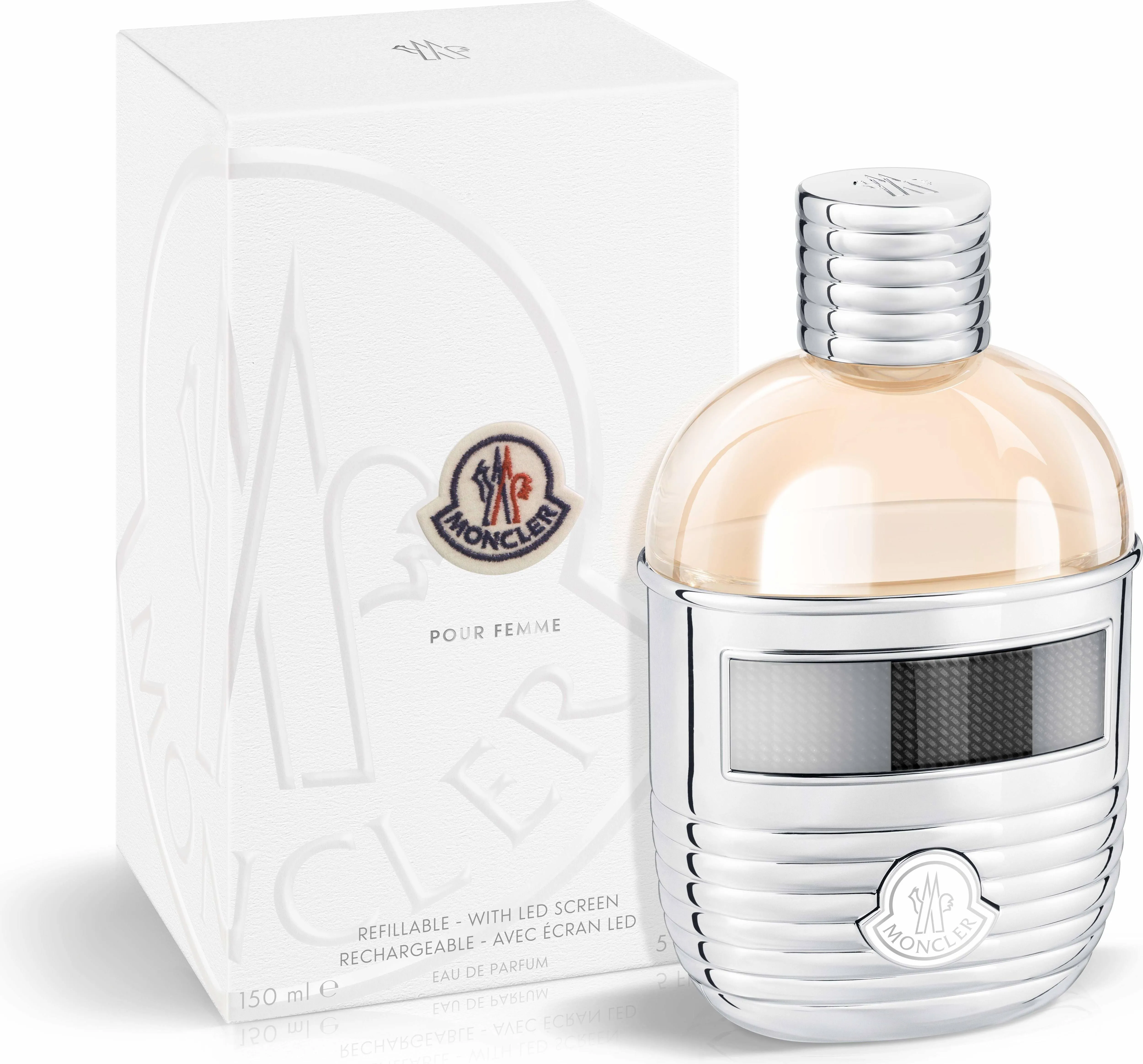 Moncler Eau de Parfum Spray (Refillable + LED Screen) by Moncler 5 oz