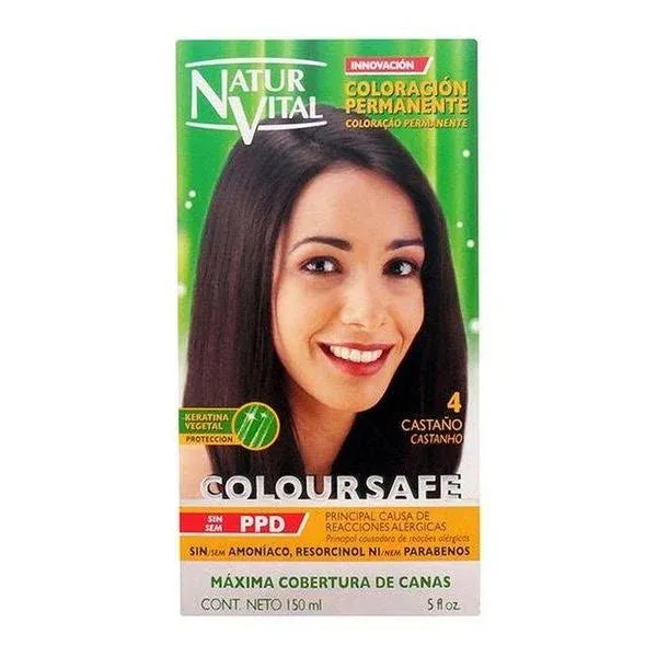 NATURVITAL Permanent Hair Color Chestnut Nº 4 PPD FREE