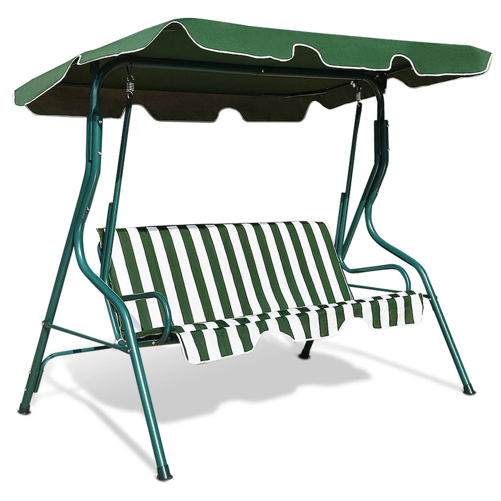 3 SEATS Patio Canopy Swing-Green