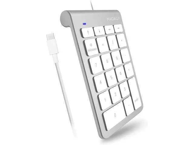 Full-Size USB Wired Keyboard for Mac Mini/Pro, iMac Desktop Computer, MacBook Pro/Air Desktop w/ 16 Compatible Apple Keyboard with Numeric Keypad.