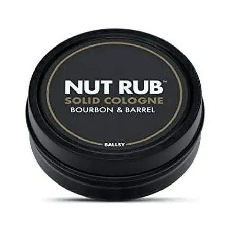 Ballsy Body & Ball Rub, Cologne for Everywhere, with Beeswax, Coconut and Sunflower Seed Oil, Bourbon & Barrel .85 oz