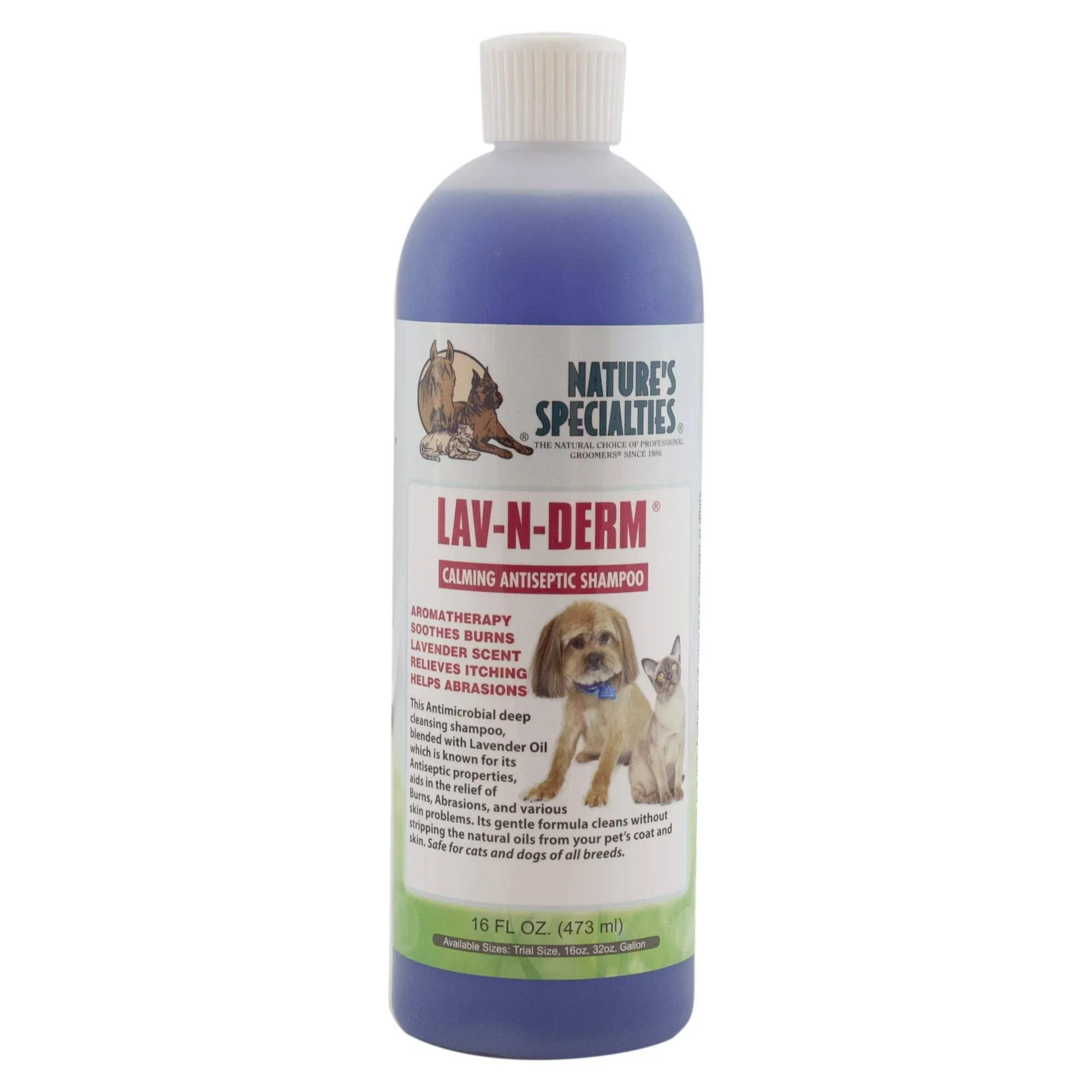 Nature's Specialties Dog Shampoo - Calming Antiseptic for Skin Relief, Lavender Oil - 16oz