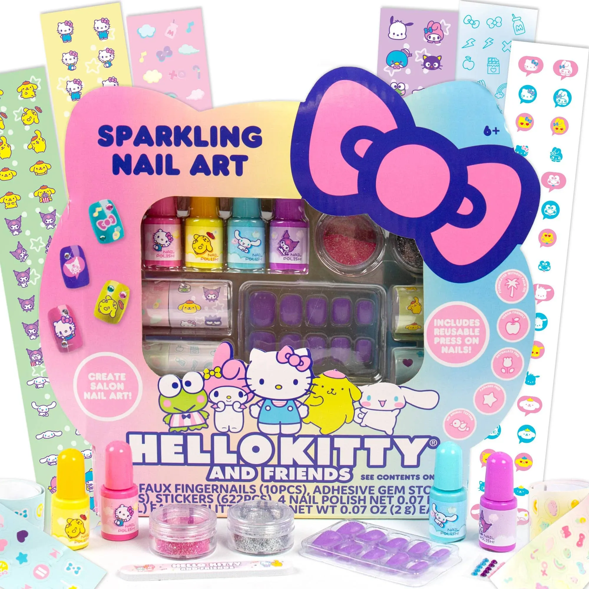 Hello Kitty and Friends Sparkling Nail Art Kit Purple