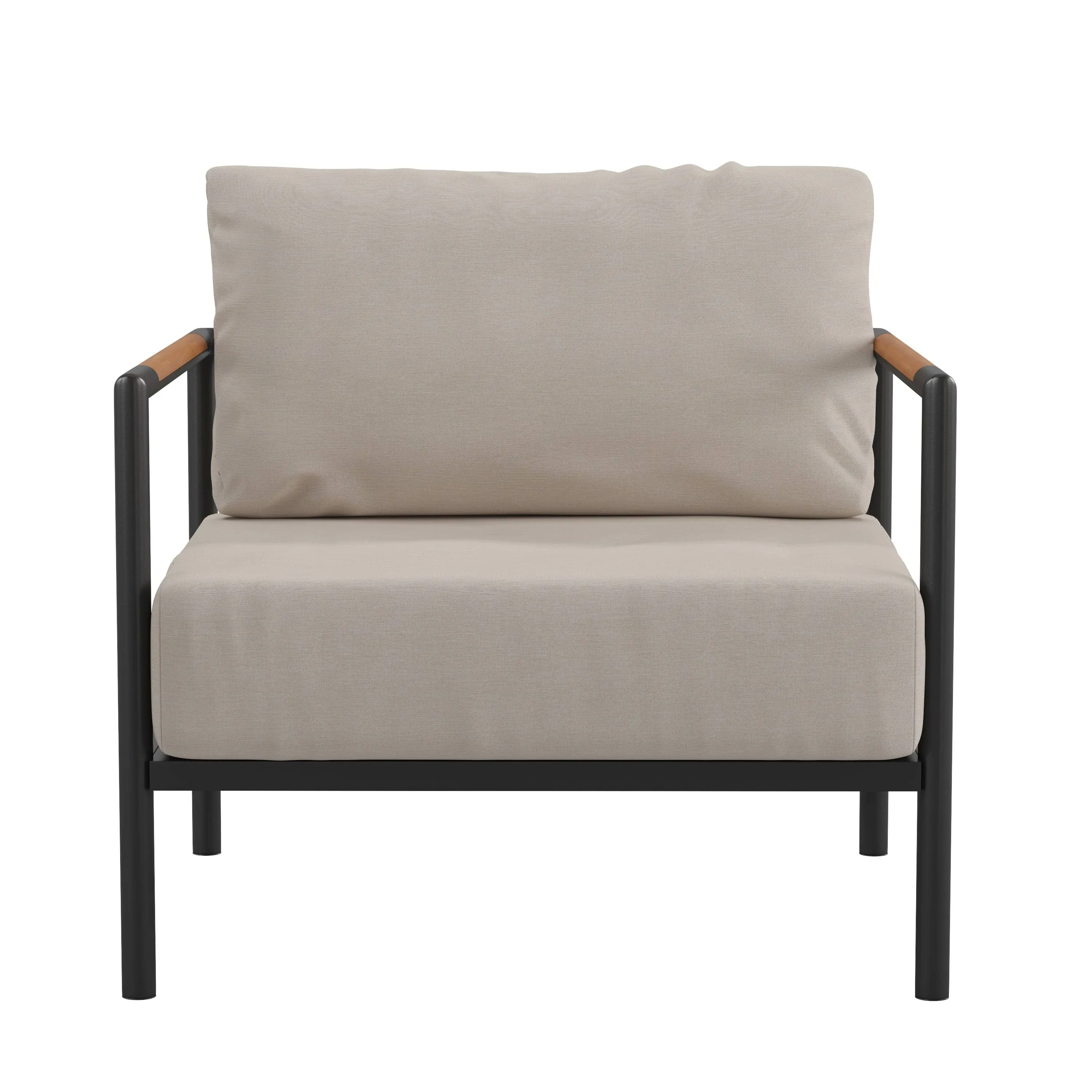 Flash Furniture - Lea Patio Lounge Chair - Beige