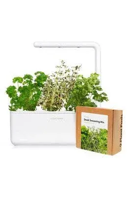 Click &amp; Grow Indoor Steak Seasoning Gardening Kit | Smart Garden 3 w/ Grow Light