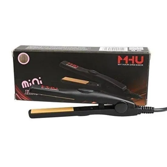 Mhu Professional Travel Size 0.5 inch Mini Flat Iron Tourmaline Ceramic Hair ...