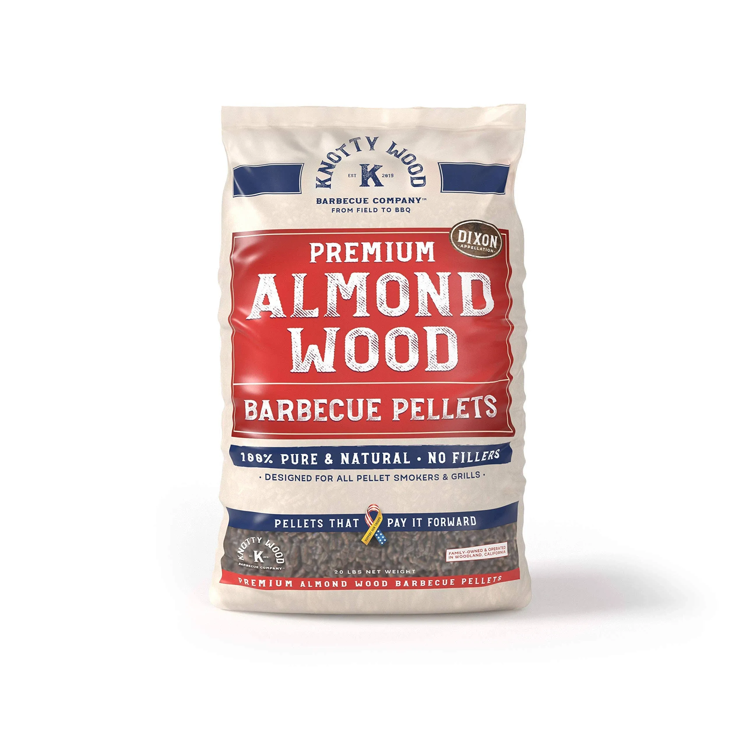 Knotty Wood 100% Pure Almond Wood BBQ Pellets