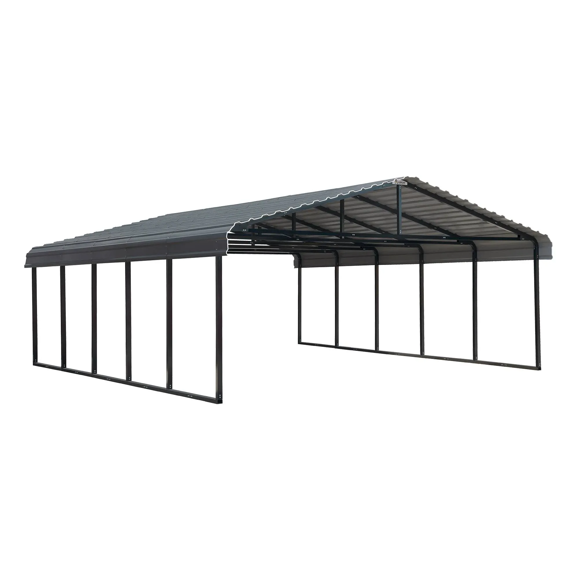 Arrow Carport 20' x 24' Charcoal