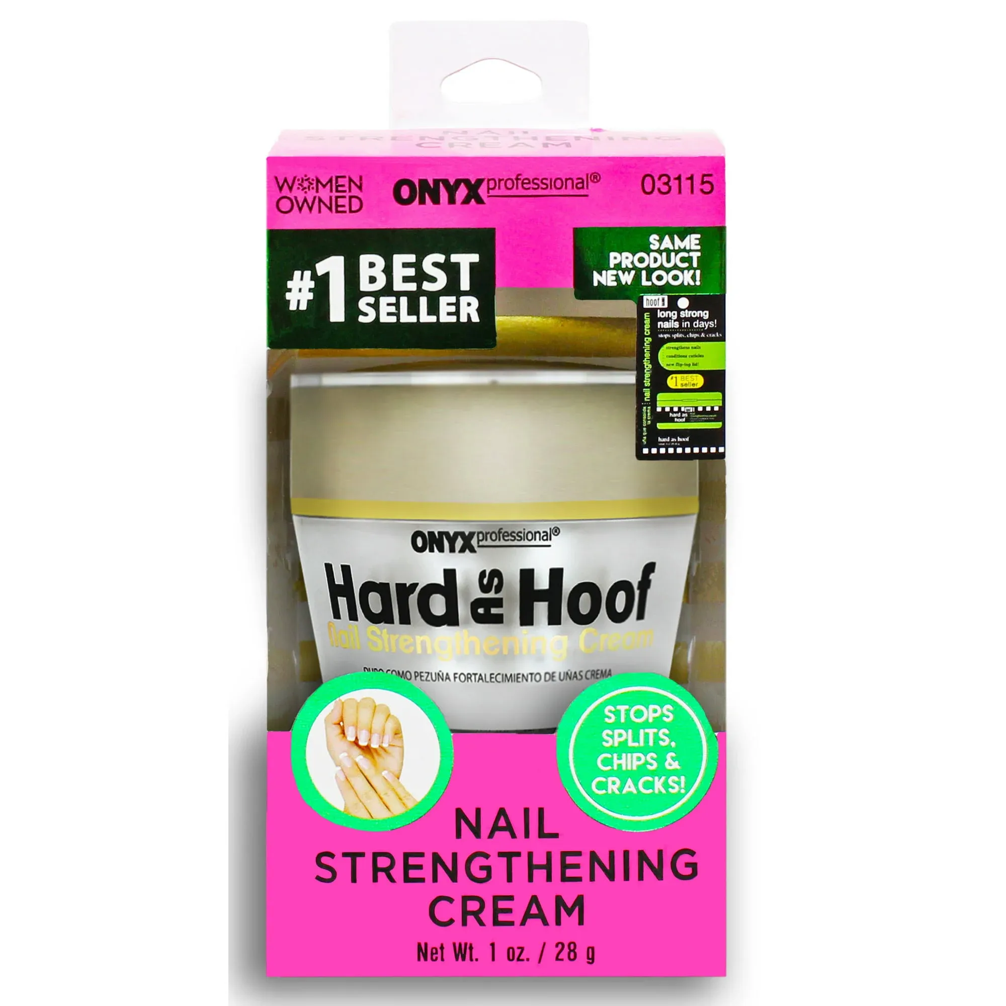  Nail growth, Hard As Hoof Nail Strengthening Cream, 1 fl oz Onyx Professional