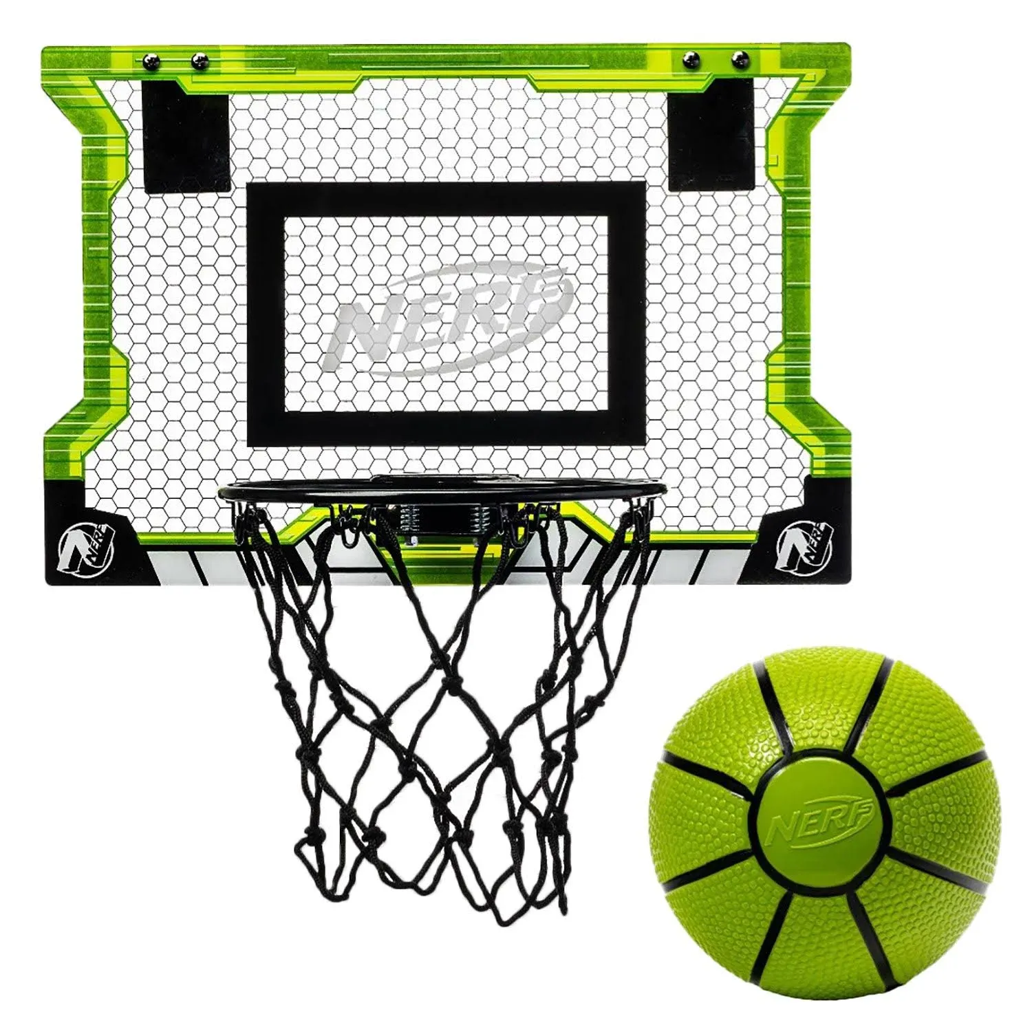 Nerf Basketball Pro Over The Door Hoop with Ball - 18"x12"