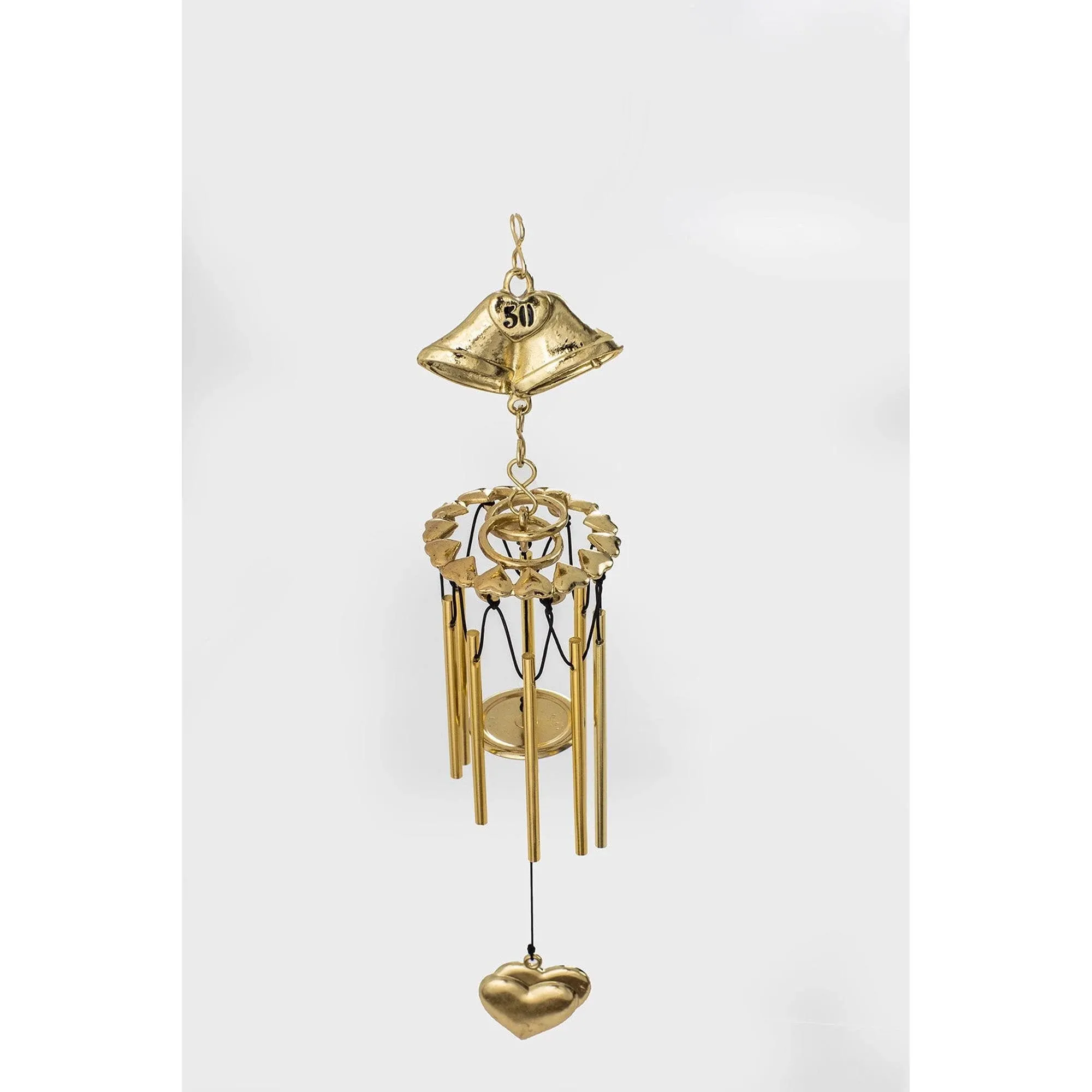 Card It 13" Gold 50th Wedding Anniversary Chime