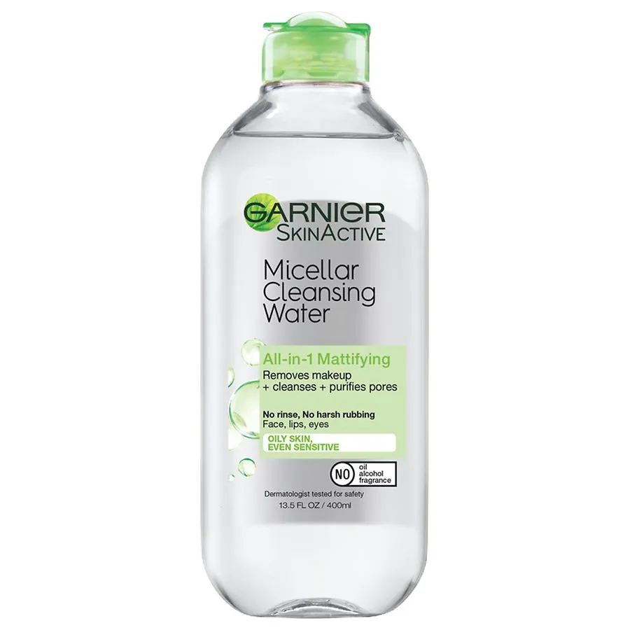 Garnier SkinActive Micellar Cleansing Water and Makeup Remover for Oily Skin - 13.5 Fl. Oz.