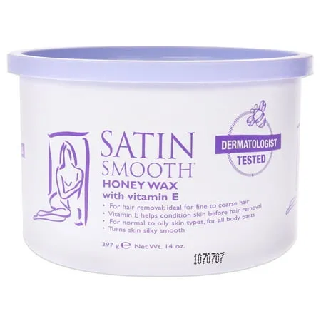 Satin Smooth Honey Wax with Vitamin E . 14 oz