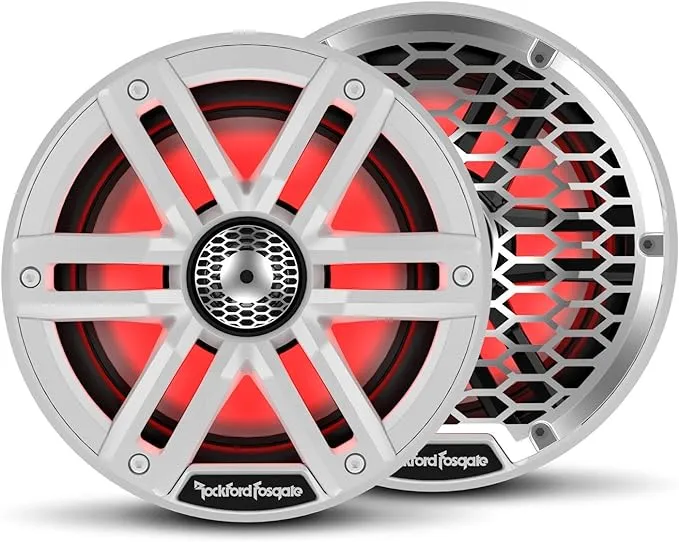 Rockford Fosgate M2 6.5 Color Optix White Marine 2-Way Speakers M2-65