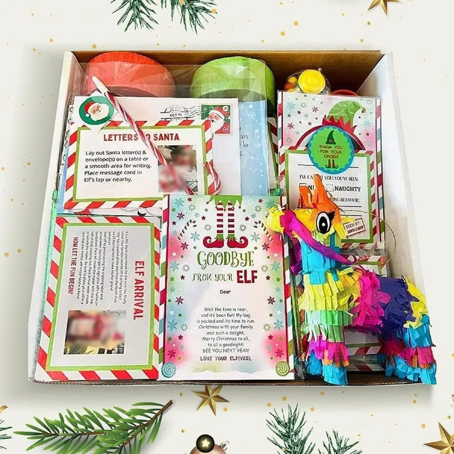 2023 Elf Kit 24 Days of Christmas, XMAS Fun Activities Props, on Shelf Kit, Kits Best Christmas Countdown Gift for The Children'S or Friends And Family (24 Days)