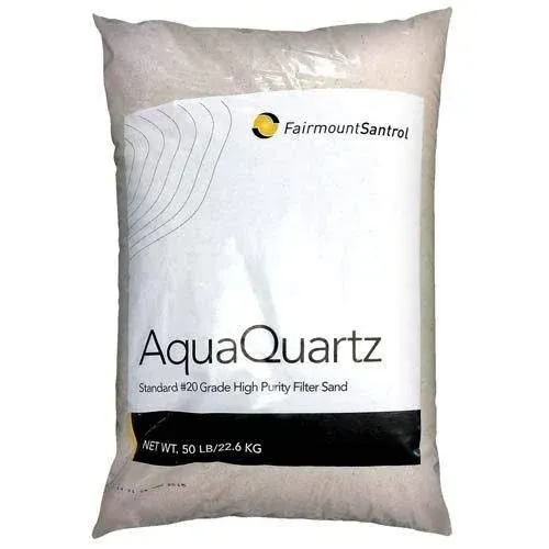 AquaQuartz-50 Pool Filter 20-Grade Silica Sand 50 Pounds, White