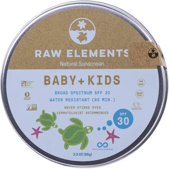 Raw Elements Baby + Kids SPF 30 Sunscreen Lotion Tin