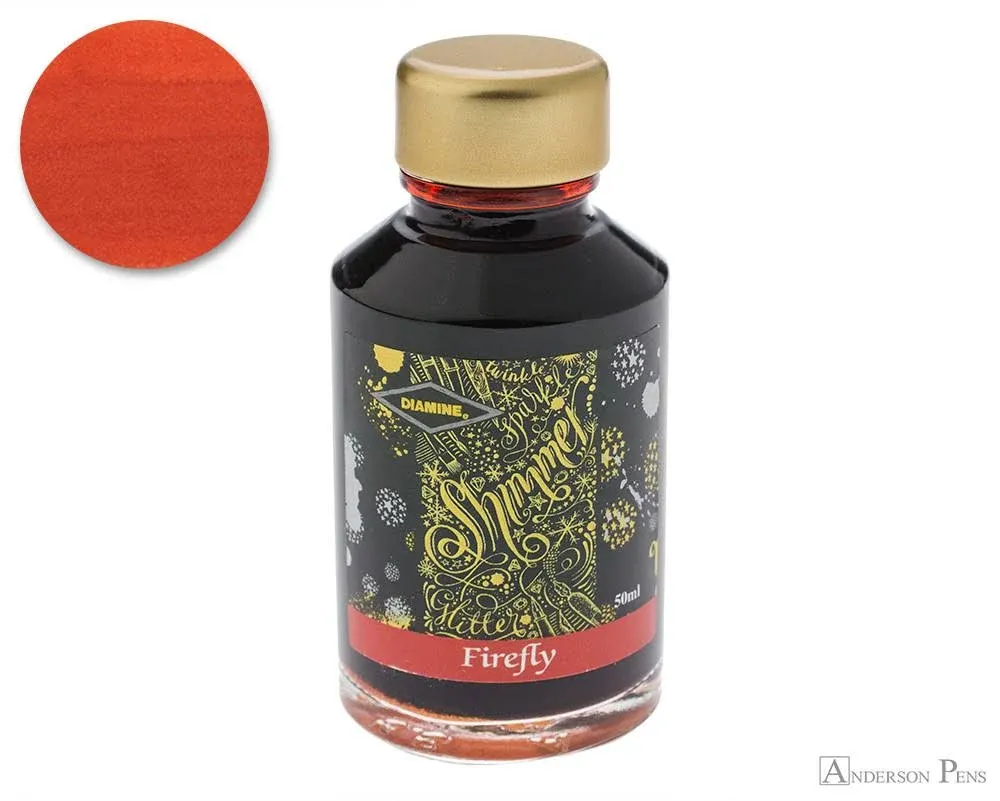 Diamine Firefly (50ml) Bottled Ink (Shimmering Gold)