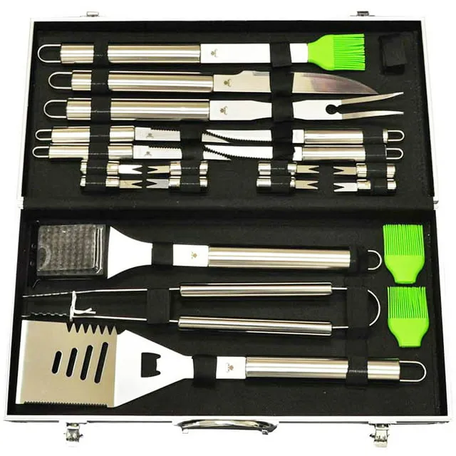 G & F Products 20-Piece Stainless-Steel BBQ Tool Kit