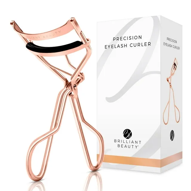 Brilliant Beauty Eyelash Curler - Award Winning - with Satin Bag & Refill Pads -