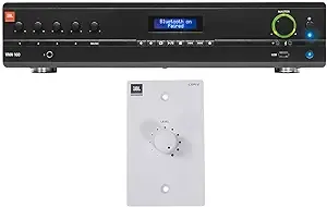 JBL VMA160 Commercial/Restaurant 120W Bluetooth Amplifier+White Wall Controller