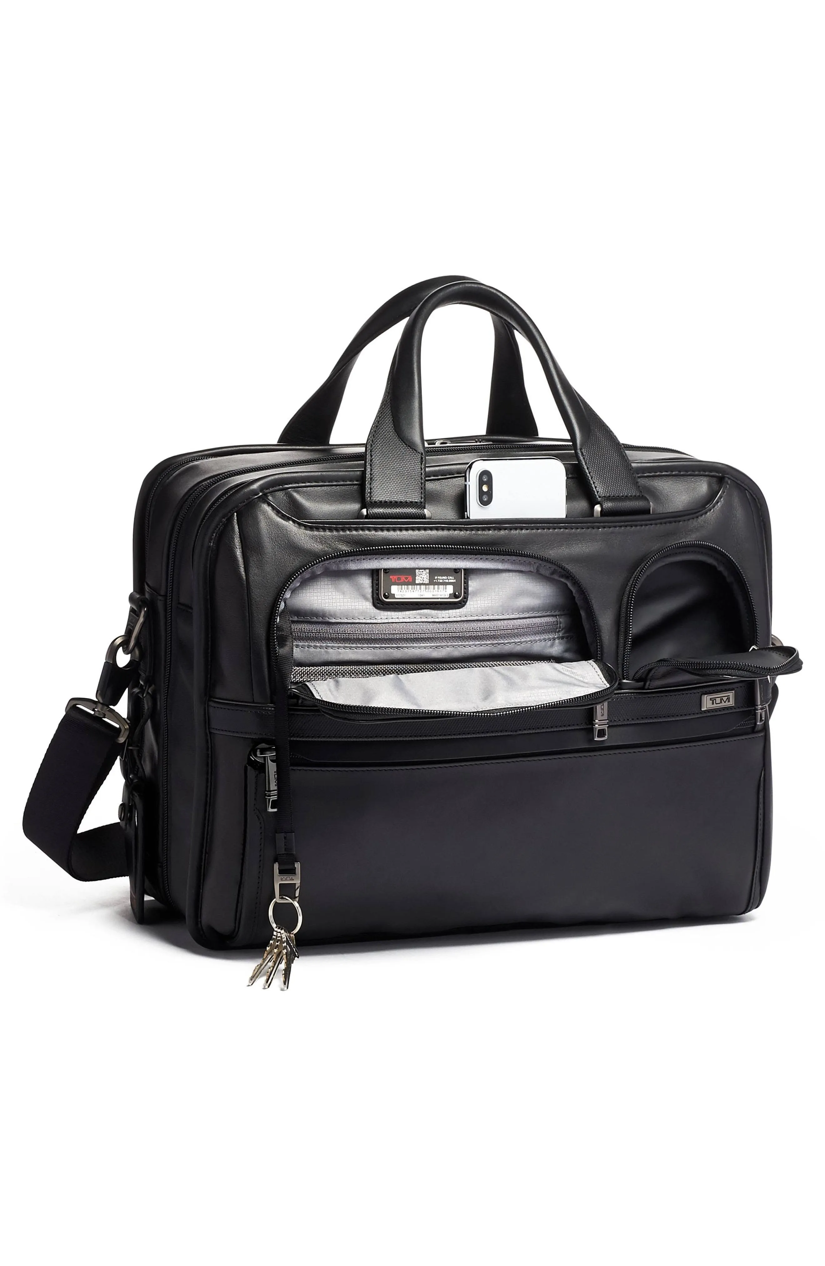 Tumi Alpha 3 Expandable Organizer Leather Laptop Brief