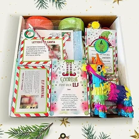 2023 Elf Kit 24 Days of Christmas, XMAS Fun Activities Props, on Shelf Kit, Kits Best Christmas Countdown Gift for The Children'S or Friends And Family (24 Days)