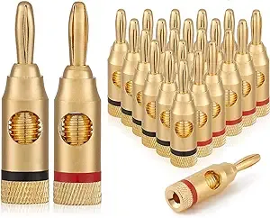 WGGE WG-3334 24K Gold Plated Banana Plugs or Connectors