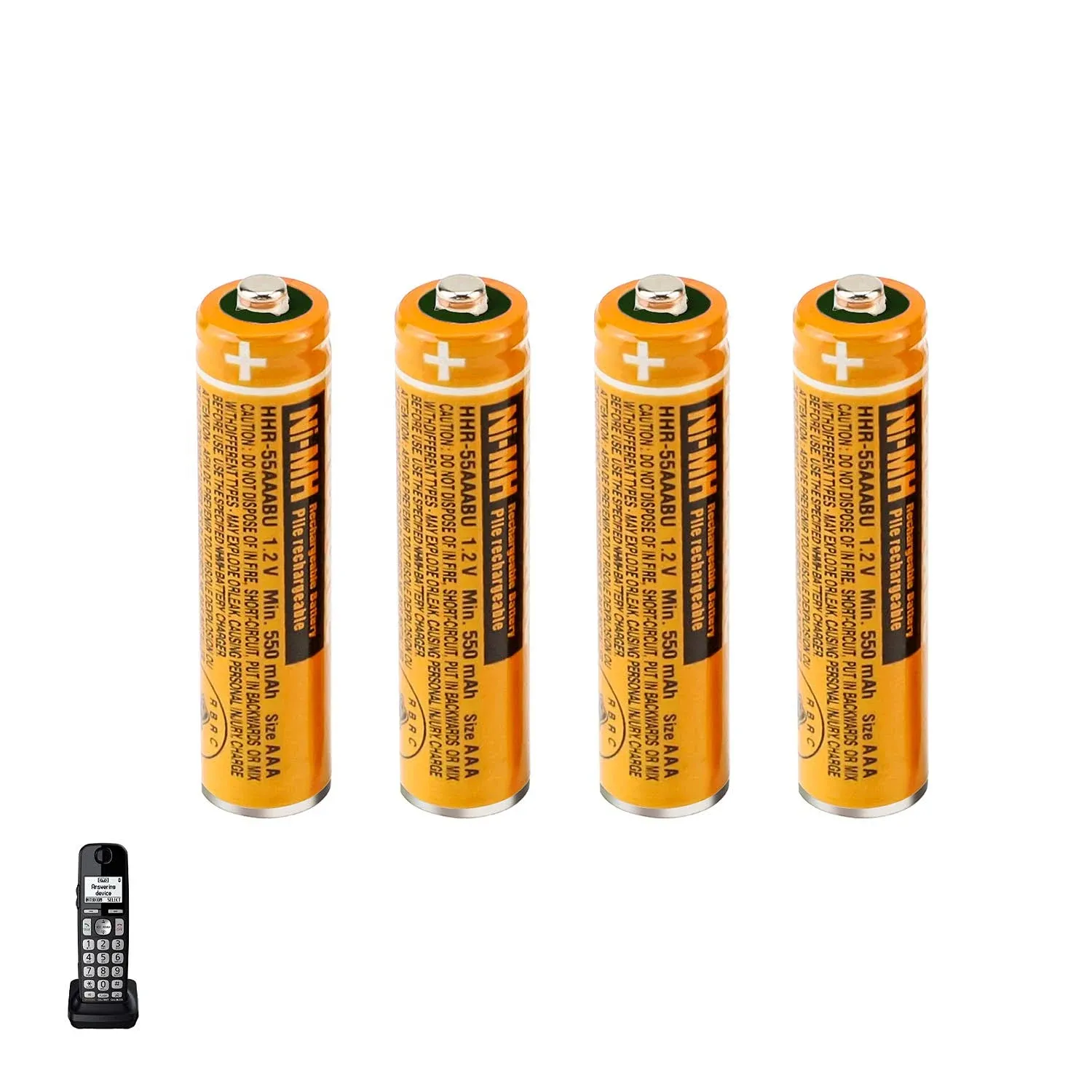 Hhr-55aaabu Ni-mh Rechargeable Battery for Panasonic 1.2v 550mAh AAA Battery for Cordless