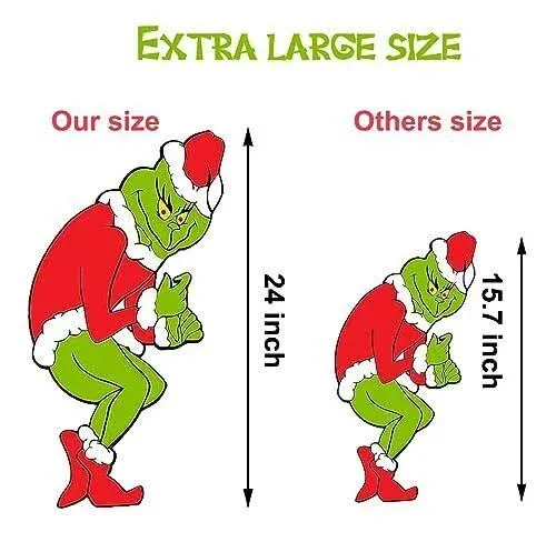 Christmas Grinch Decorations, 4PCS Yard Signs 24 Inch Extra Large Grinch Stea...