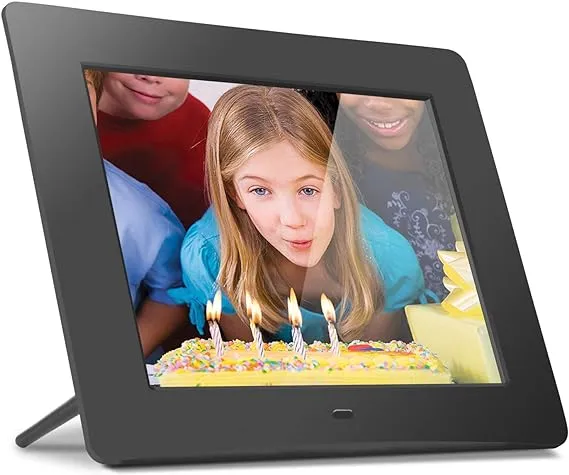 Aluratek 8 Inch LCD Digital Photo Frame with Auto Slideshow Using USB SD/SDHC (ADPF08SF) - Black