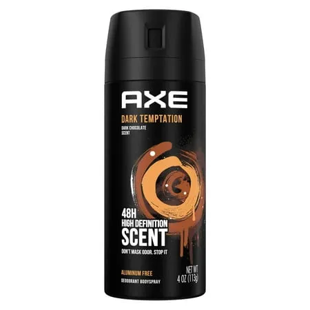 Axe Deodorant Bodyspray, Dark Temptation, Dark Chocolate Scent