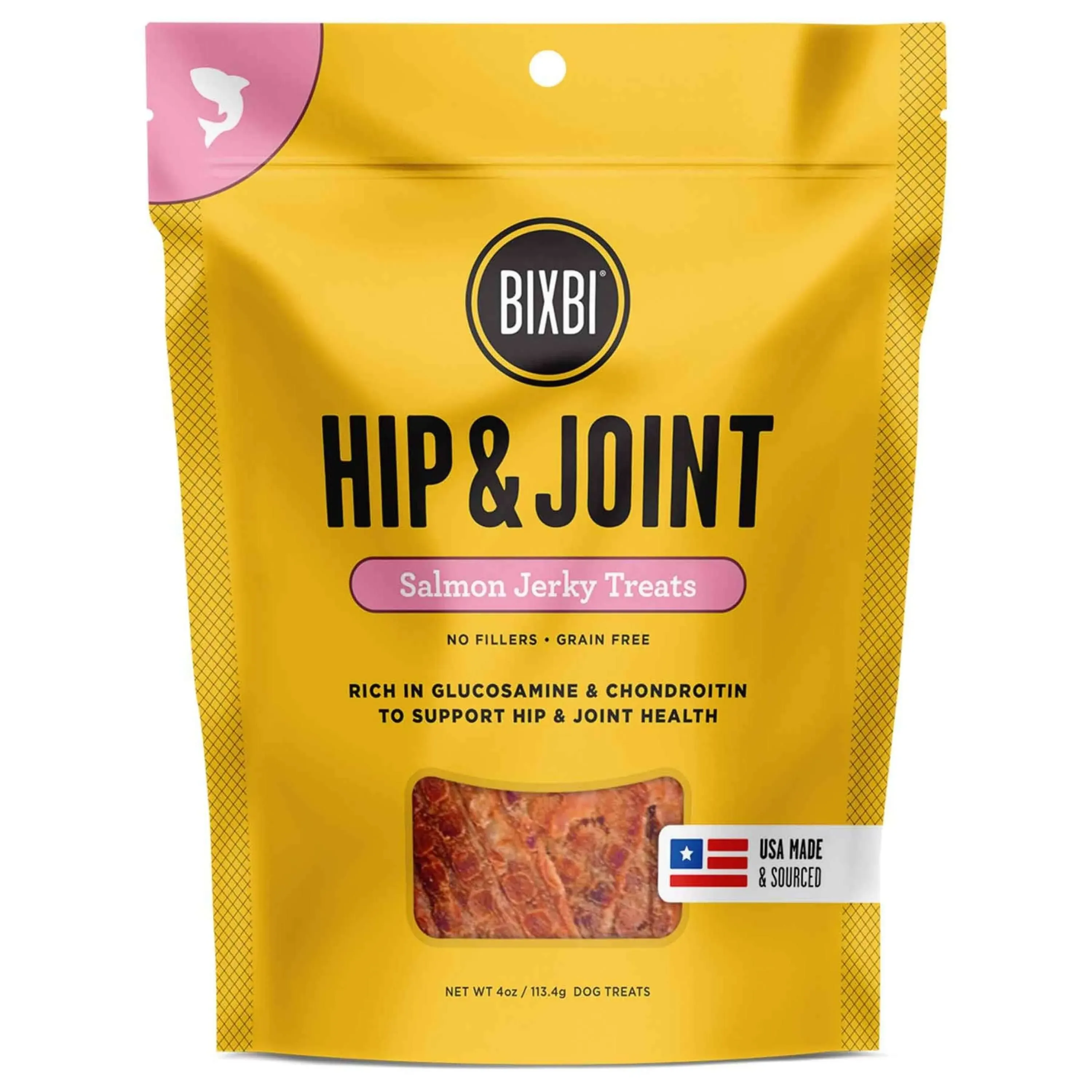 Bixbi Hip & Joint Jerky Salmon Dog Treats 10 oz