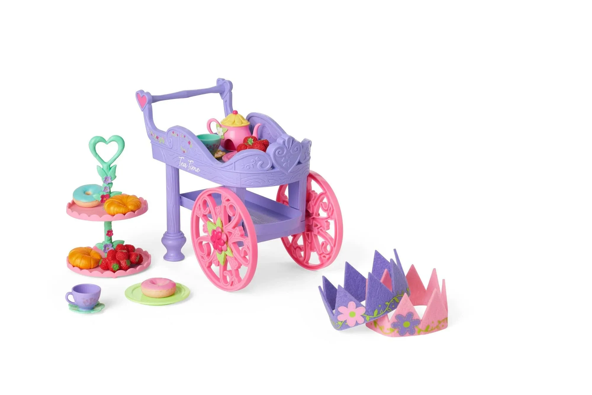 American Girl WellieWishers Tea Time Cart for 14.5-inch Dolls with a Purple F...