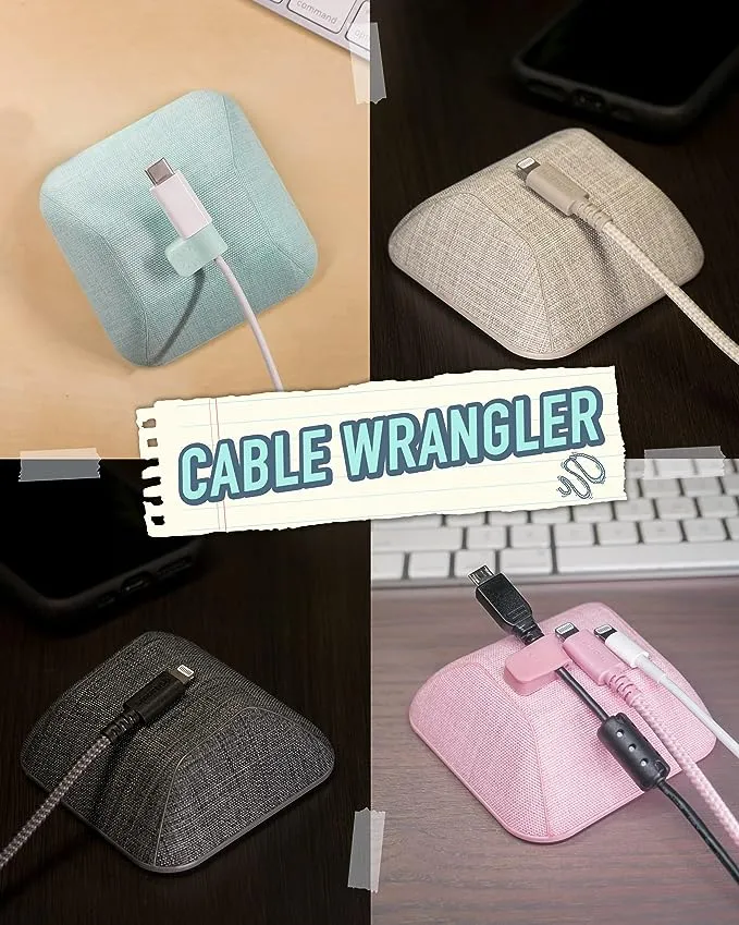 Smartish Magnetic Cord Holder Cable Wrangler Organizer with Magnet Clips for Charger Management on Desktop