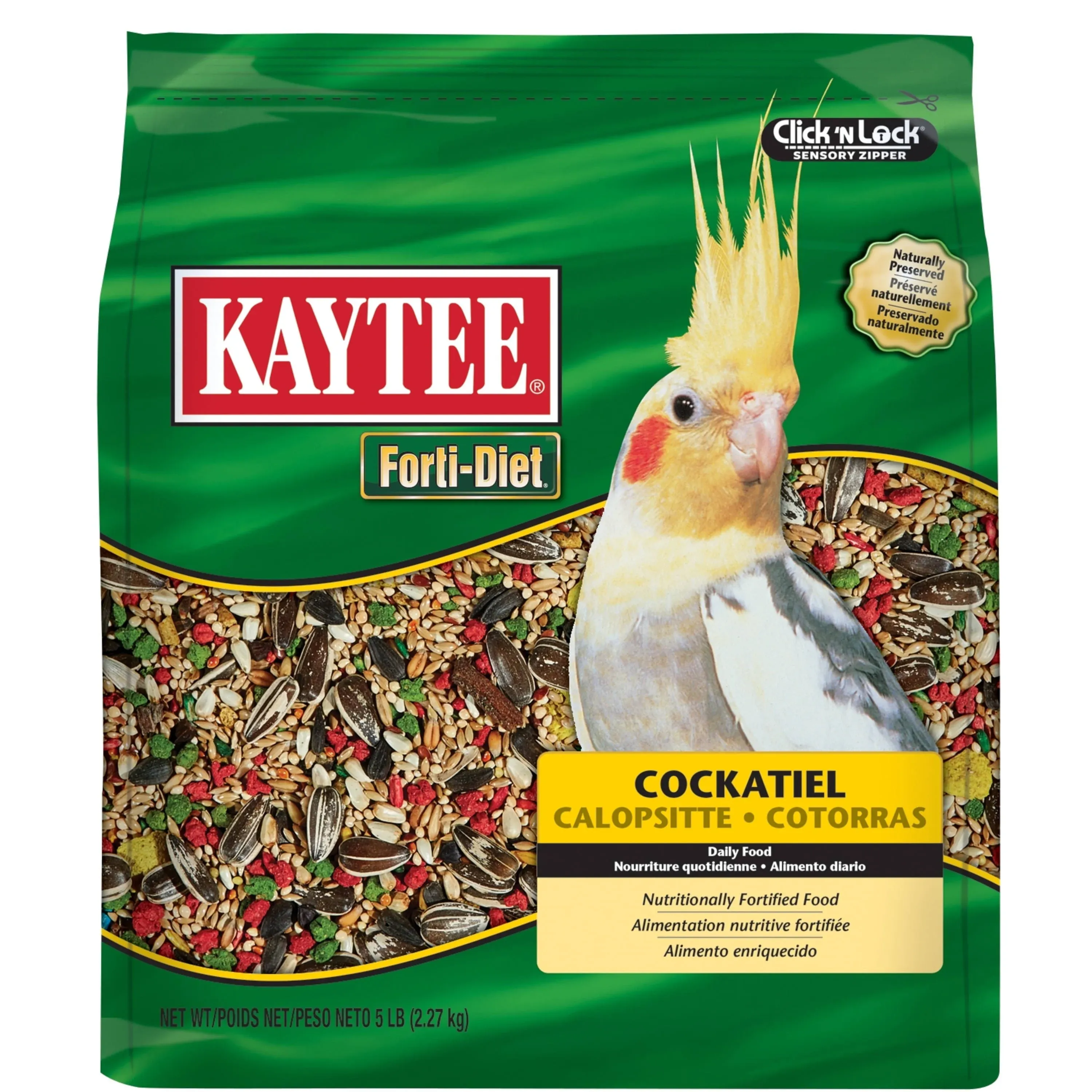 Kaytee Forti-Diet Bird Food, Cockatiel - 5 lb