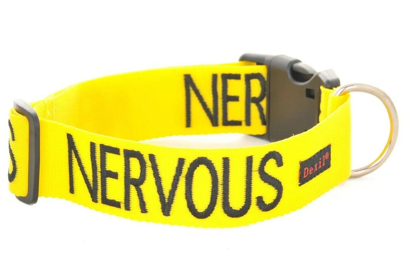 NERVOUS Give Me Space Yellow Colour Coded S-M L-XL Dog Collars PREVENTS Accident