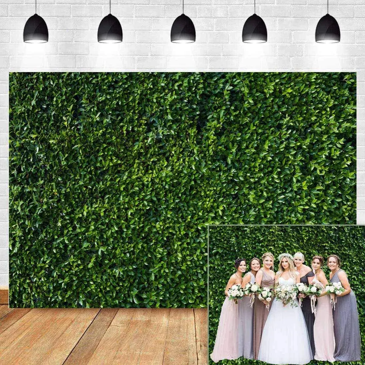 7x5ft Natural Green Leaves Grass Backdrop for Photography Spring Summer Newbo...